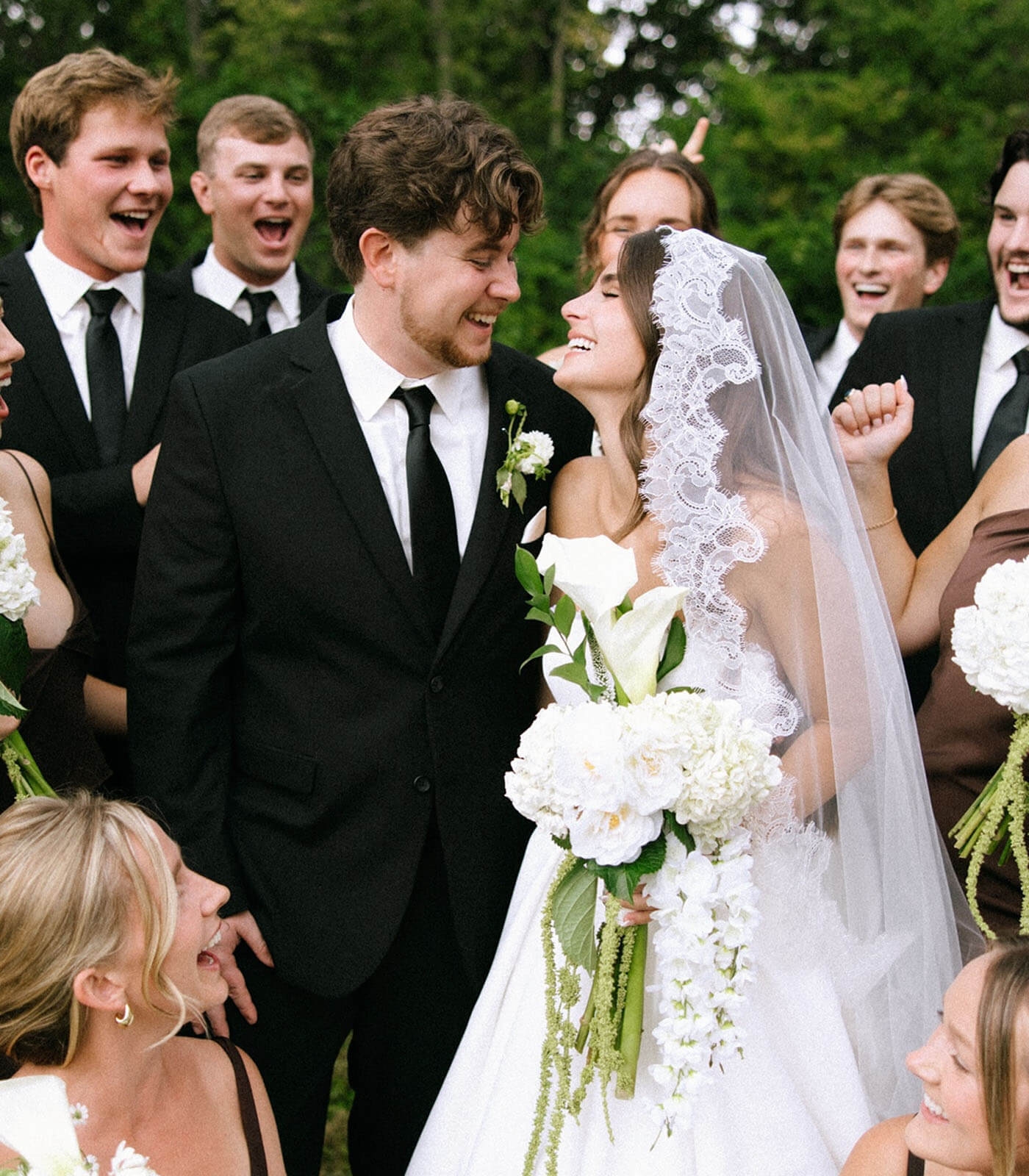 Photo of the real bride and groom