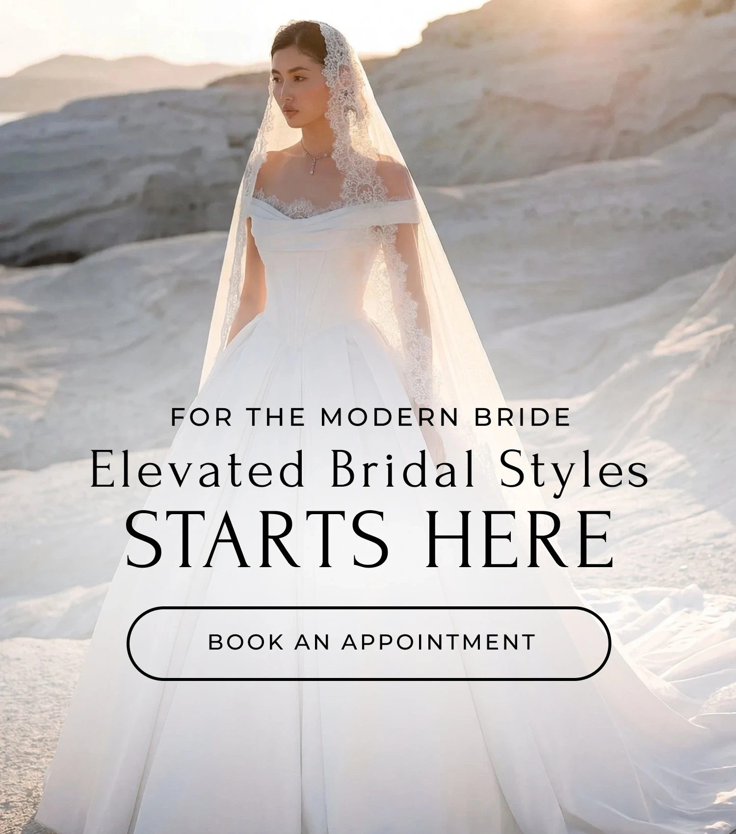Model wearing Morilee Bridal gown, Elevated Bridal Styles mobile banner